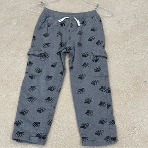 Hanna Andersson 130 100% cotton cargo pocket bear 🐻 paw print 🐾 Sweatpants